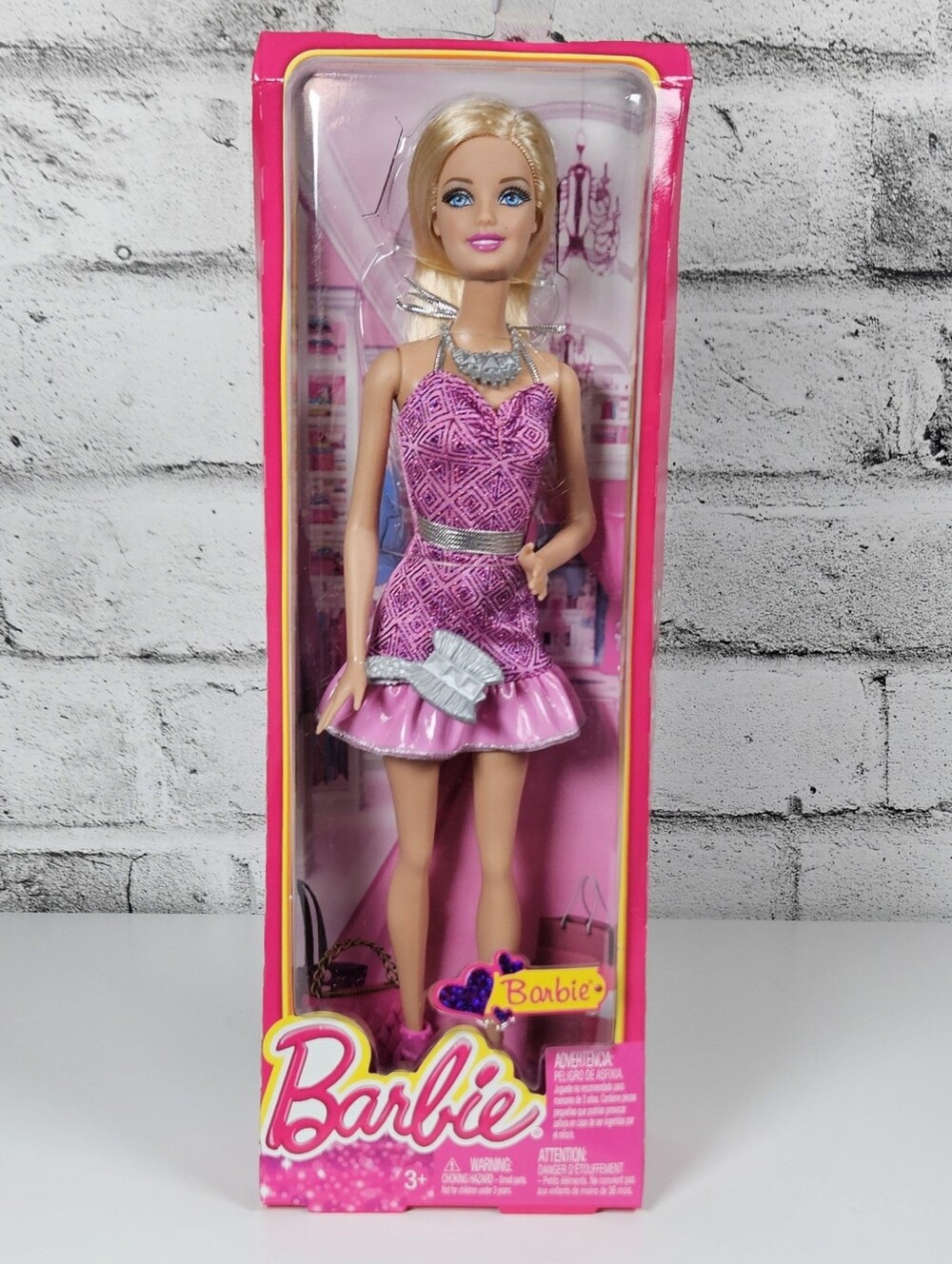 2013 Barbie Fashionistas Doll Pink Party Dress New in Box Mattel